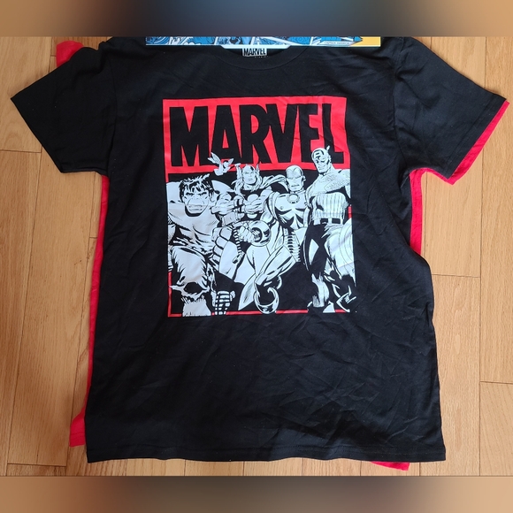 Marvel Youth 2 Pack Tshirts, XXL (18/20), Red & Black - Picture 5 of 7